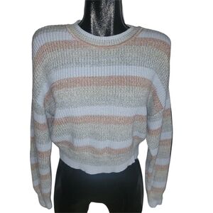 Twik Striped Knit Cropped Sweater